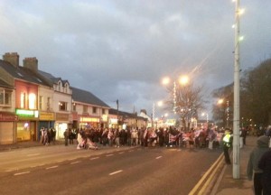 Mayor Attends Bangor Protest - Peaceful Protest on Abbey Street Bangor 