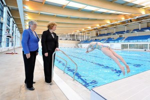 Alderman Anne Wilson at Opening of Aurora Sports Complex, Bangor